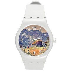 Impressionism Round Plastic Sport Watch (m) by NouveauDesign