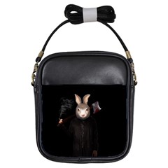 Evil Rabbit Girls Sling Bags by Valentinaart