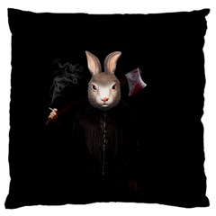 Evil Rabbit Standard Flano Cushion Case (two Sides) by Valentinaart