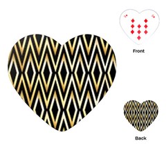 Gold,black,art Deco Pattern Playing Cards (heart)  by NouveauDesign