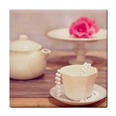 High Tea, Shabby Chic Tile Coasters by NouveauDesign