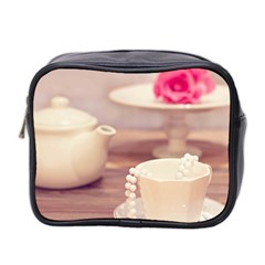 High Tea, Shabby Chic Mini Toiletries Bag 2-side by NouveauDesign