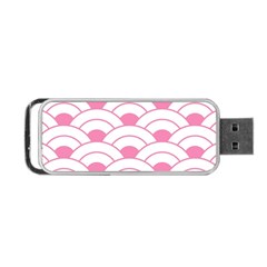 Art Deco Shell Pink White Portable Usb Flash (two Sides) by NouveauDesign