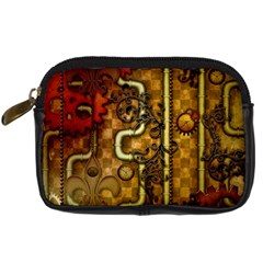 Noble Steampunk Design, Clocks And Gears With Floral Elements Digital Camera Cases by FantasyWorld7