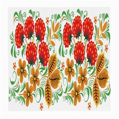 Flower Floral Red Yellow Leaf Green Sexy Summer Medium Glasses Cloth (2-side)