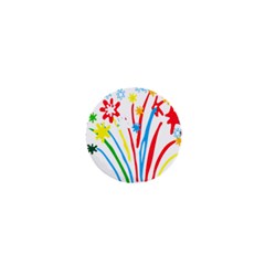 Fireworks Rainbow Flower 1  Mini Magnets