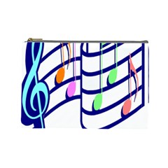 Music Note Tone Rainbow Blue Pink Greeen Sexy Cosmetic Bag (large)  by Mariart