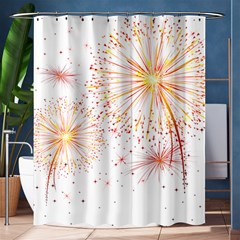 Fireworks Triangle Star Space Line Shower Curtain 60  X 72  (medium) 