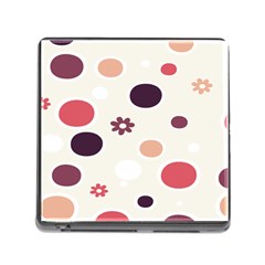 Polka Dots Flower Floral Rainbow Memory Card Reader (square) by Mariart