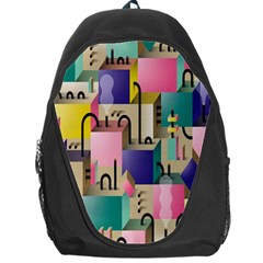 Magazine Balance Plaid Rainbow Backpack Bag