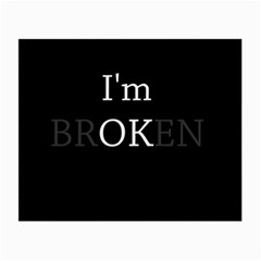 I Am Ok - Broken Small Glasses Cloth (2-side) by Valentinaart