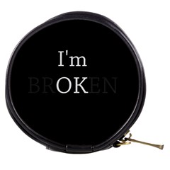 I Am Ok - Broken Mini Makeup Bags by Valentinaart