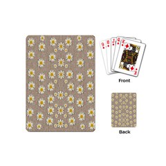 Star Fall Of Fantasy Flowers On Pearl Lace Playing Cards (mini) 