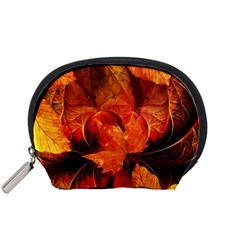 Ablaze With Beautiful Fractal Fall Colors Accessory Pouches (small)  by jayaprime