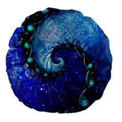 Nocturne Of Scorpio, A Fractal Spiral Painting Large 18  Premium Flano Round Cushions