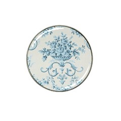 Blue Vintage Floral  Hat Clip Ball Marker (10 Pack) by NouveauDesign