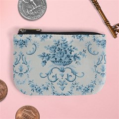 Blue Vintage Floral  Mini Coin Purses by NouveauDesign