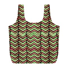 Zig Zag Multicolored Ethnic Pattern Full Print Recycle Bags (l)  by dflcprintsclothing