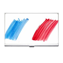 France Flag, Banner Watercolor Painting Art Business Card Holders by picsaspassion