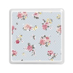 Floral Blue Memory Card Reader (square)  by NouveauDesign