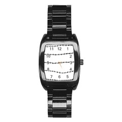 Barbed Wire Black Stainless Steel Barrel Watch