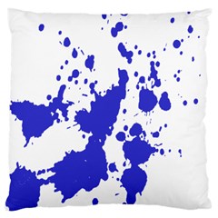 Blue Plaint Splatter Large Cushion Case (two Sides)