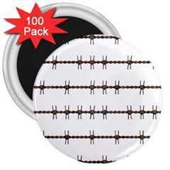 Barbed Wire Brown 3  Magnets (100 Pack)