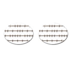 Barbed Wire Brown Cufflinks (oval)