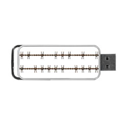 Barbed Wire Brown Portable Usb Flash (two Sides)