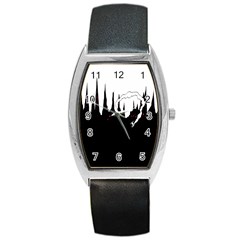 City History Speedrunning Barrel Style Metal Watch by Mariart