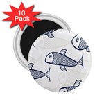 Fish Graphic Flooring Blue Seaworld Swim Water 2.25  Magnets (10 pack)  Front