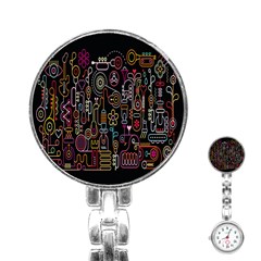 Features Illustration Stainless Steel Nurses Watch