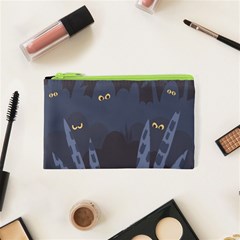 Ghost Halloween Eye Night Sinister Cosmetic Bag (xs) by Mariart