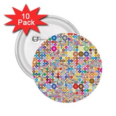 Circle Rainbow Polka Dots 2 25  Buttons (10 Pack) 