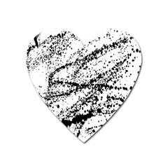 Ink Splatter Texture Heart Magnet