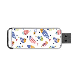 Love Fish Seaworld Swim Blue White Sea Water Cartoons Rainbow Portable Usb Flash (two Sides)