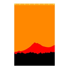 Mountains Natural Orange Red Black Shower Curtain 48  X 72  (small) 