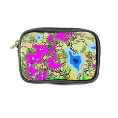 Painting Map Pink Green Blue Street Coin Purse by Mariart