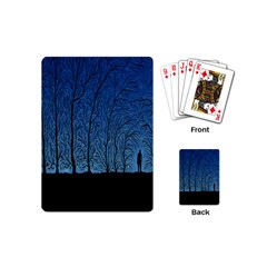 Forest Tree Night Blue Black Man Playing Cards (mini)  by Mariart