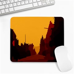 Road Trees Stop Light Richmond Ace Large Mousepads