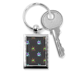 Random Doodle Pattern Star Key Chains (rectangle) 