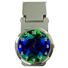 Spectrum Sputnik Space Blue Green Money Clip Watches