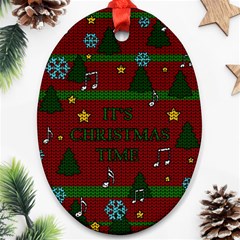 Ugly Christmas Sweater Ornament (oval) by Valentinaart