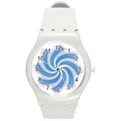 Prismatic Hole Blue Round Plastic Sport Watch (m) by Mariart