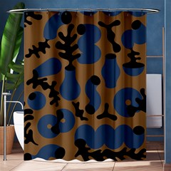 Superfiction Object Blue Black Brown Pattern Shower Curtain 60  X 72  (medium) 