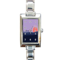 Wedding Lavender Moon Romantic Natural Rectangle Italian Charm Watch