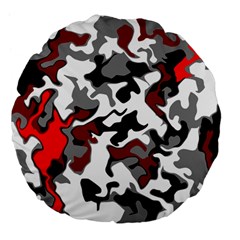 Vector Red Black White Camo Advance Large 18  Premium Flano Round Cushions by Mariart