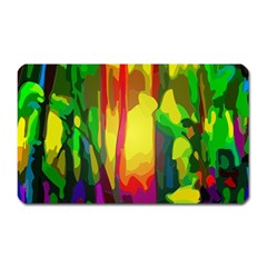 Abstract Vibrant Colour Botany Magnet (rectangular) by Celenk