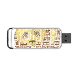 Panda Typography Portable Usb Flash (two Sides) by Celenk