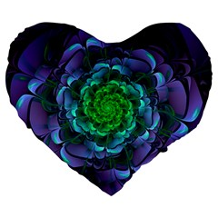 Beautiful Purple & Green Aeonium Arboreum Zwartkop Large 19  Premium Heart Shape Cushions by jayaprime